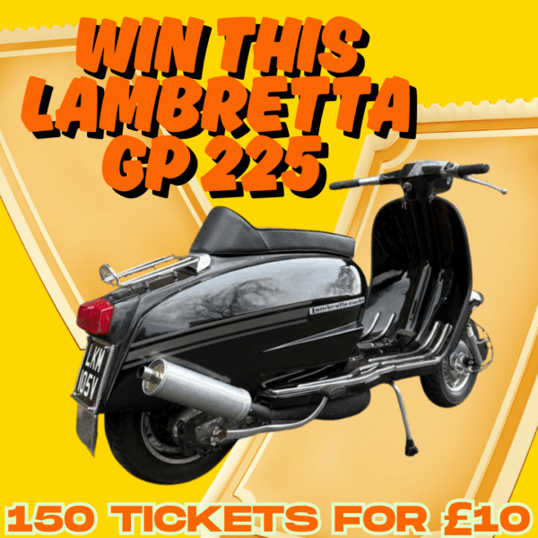 Win a Lambretta GP Reedvalve Rapido 225 + 10 x Instant Win Ticket Boosters Monday 19th May
